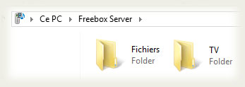 Explorateur Windows sur Freebox Server