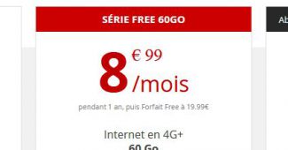 Forfait Free Mobile 60 Go Série Free de septembre