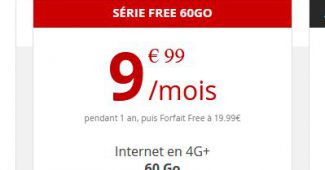 Forfait Free Mobile 60 Go