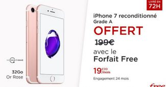 Veepee du Forfait Free Mobile avec iPhone 7 Or Rose offert