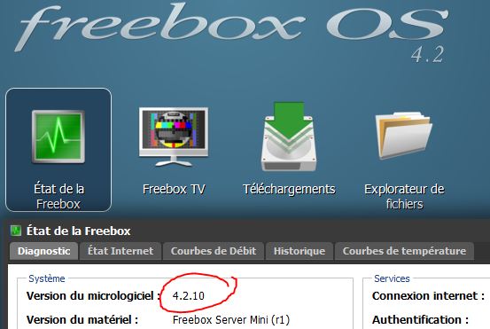 Mise à jour Freebox Server 4.2.10