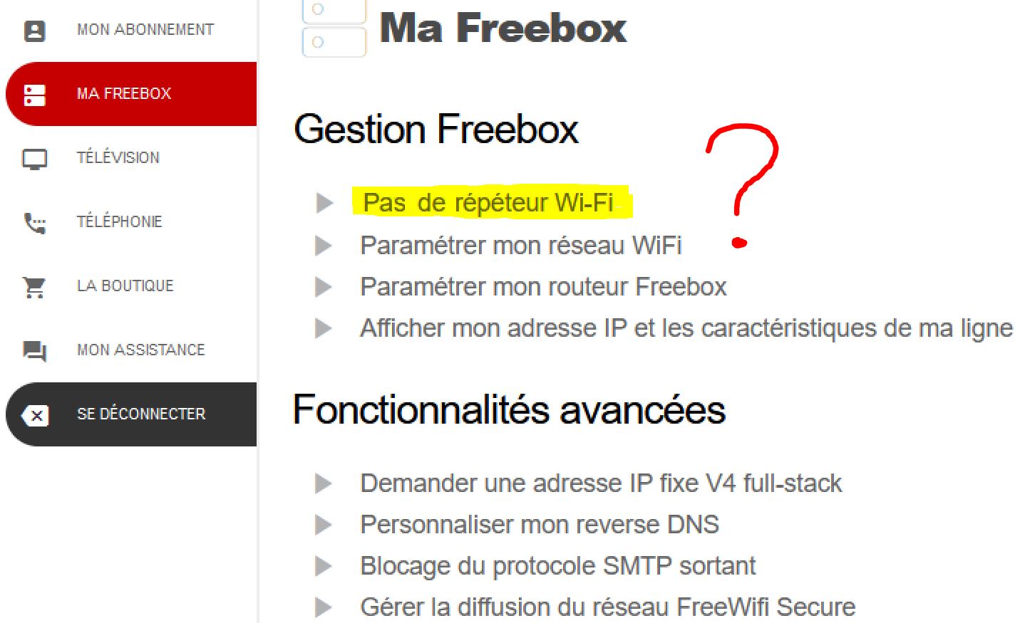 La demande impossible d'un répéteur Wifi pour une Freebox Mini 4K