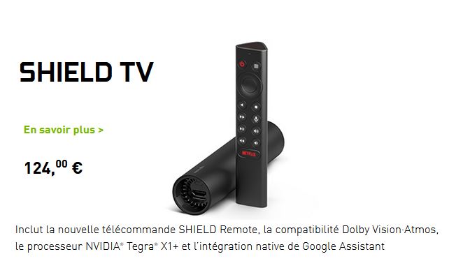 La Nvidia Shield TV 2019 en promotion