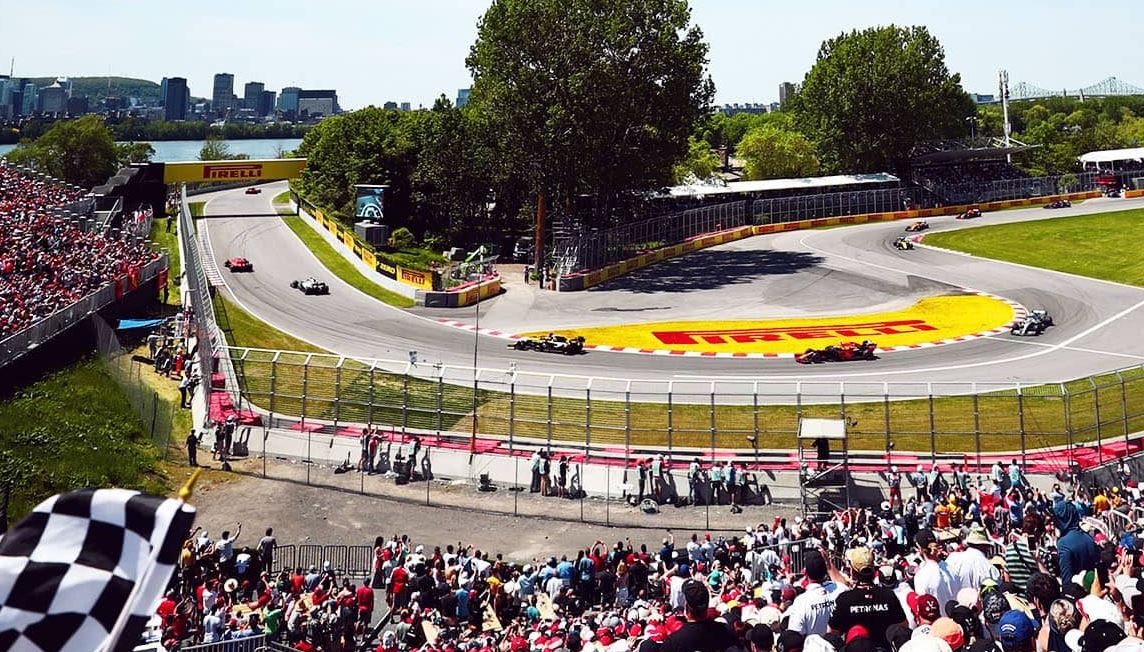 Capture d'écran du circuit Gilles-Villeneuve sur le site officiel de la Formule 1