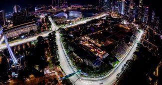 Capture d'écran du circuit Marina Bay sur le site officiel de la Formule 1