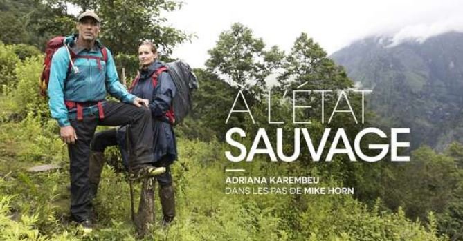 Adriana Karembeu avec Mike Horn dans « À l’état sauvage »