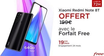 Nouvelle vente privée (Veepee) du forfait Free Mobile (100 Go) + Xiaomi Redmi Note 8T