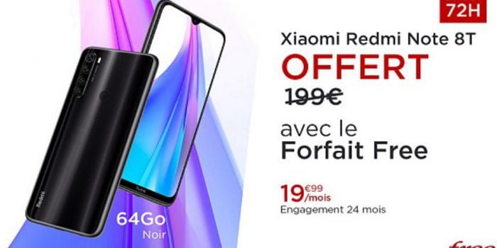 Forfait Free Mobile avec Redmi Note 8 offert