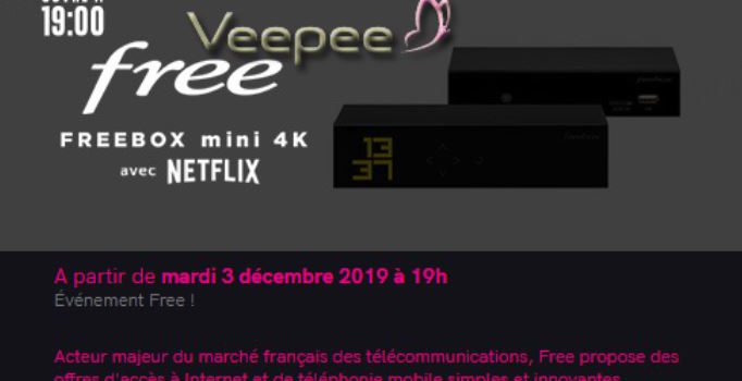 Le forfait Freebox Mini 4K avec Netflix sur Veepee