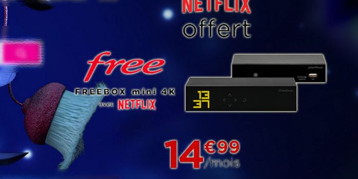 Vente privée Veepee du forfait Freebox Mini 4K avec Netflix offert