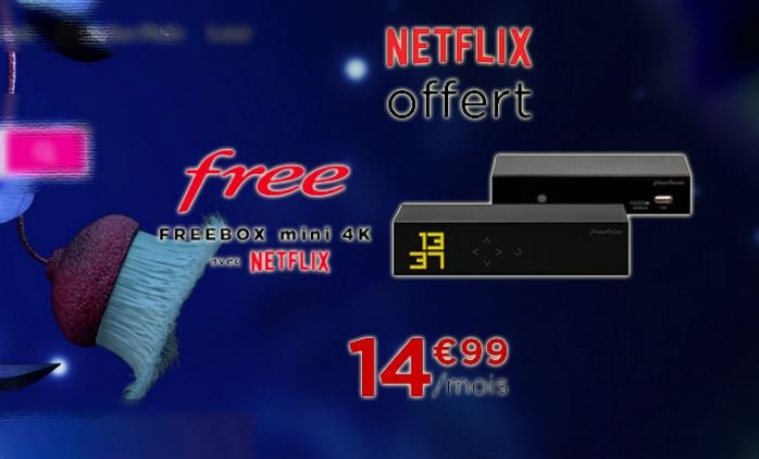 Vente privée Veepee du forfait Freebox Mini 4K avec Netflix offert