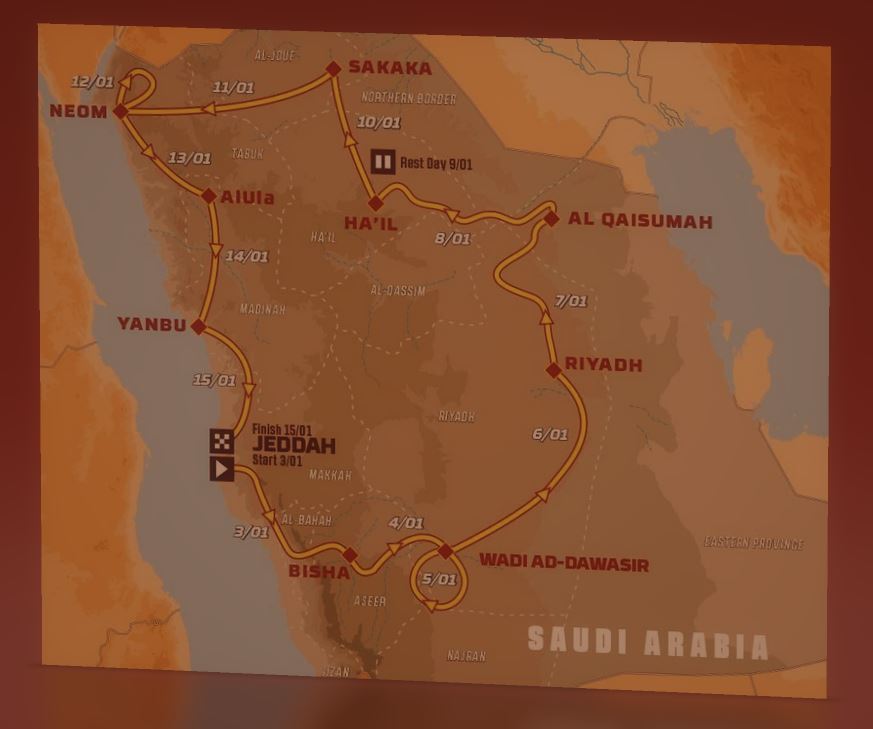 Parcours du Dakar en 2021