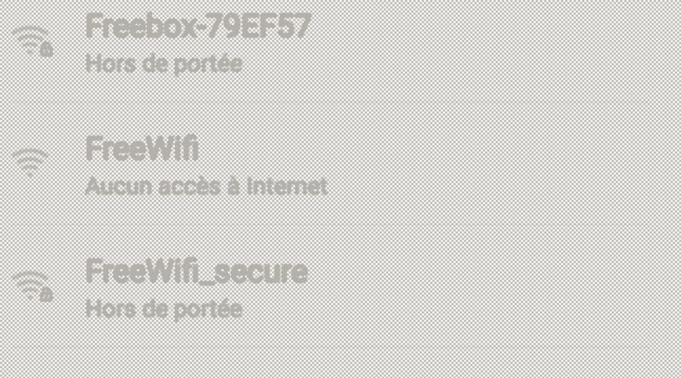 Des réseaux FreeWifi et FreeWifi_secure à proximité