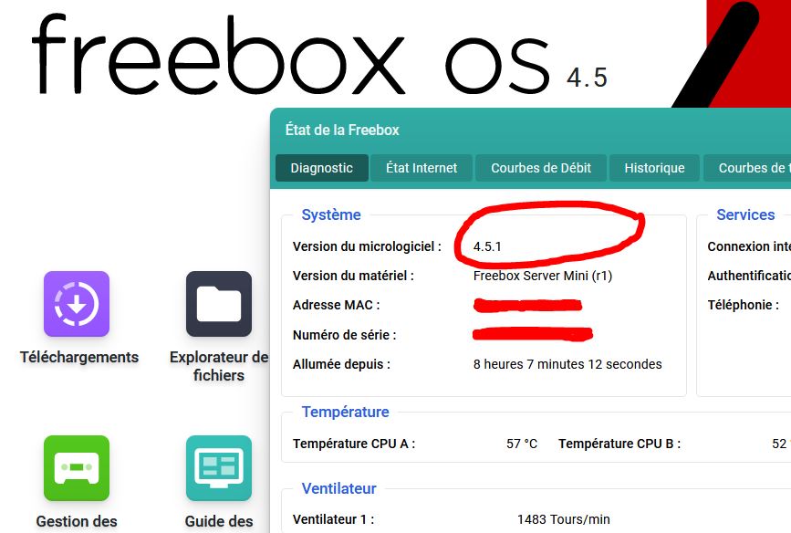 Mise à jour du Freebox Server en version 4.5.1