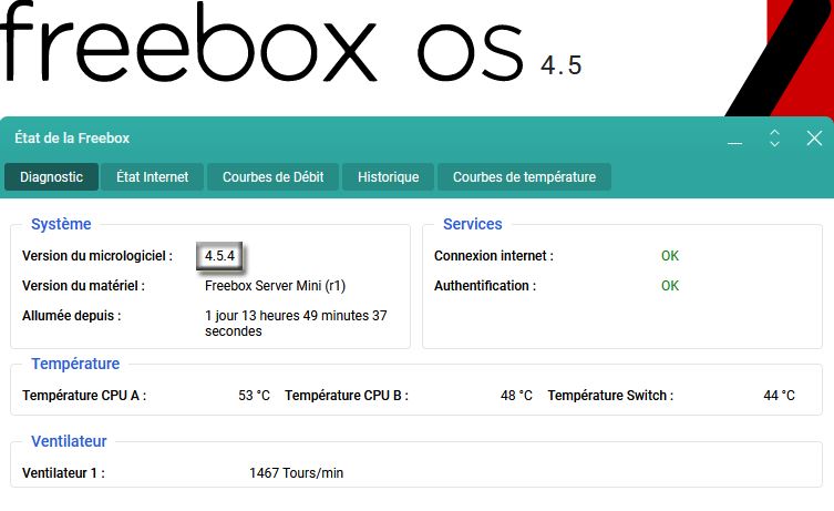 Mise à jour du Freebox Server en version 4.5.4