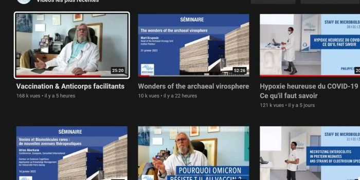 Capture d'écran de la chaîne Youtube de l'IHU