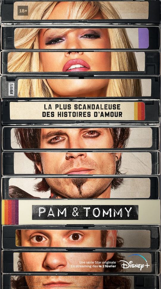 L'affiche de la série "Pam & Tommy" sur Disney+ en France