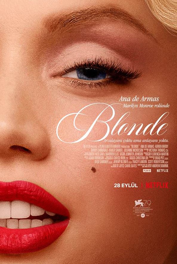 Affiche du film "Blonde" disponible exclusivement sur Netflix