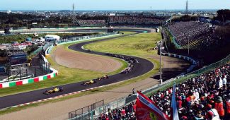 Capture d'écran du circuit de Suzuka sur le site officiel de la Formule 1