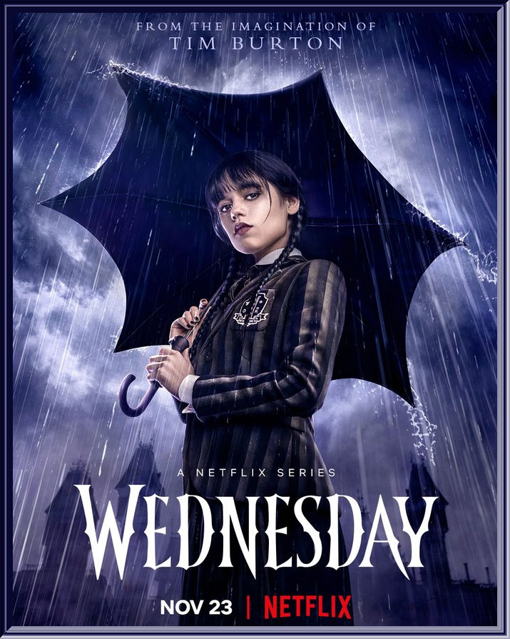 Affiche de la série "Mercredi" sur Netflix