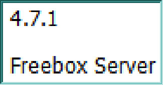 Capture d'écran sous Freebox OS de l'état d'une Freebox Mini 4K en version 4.7.1