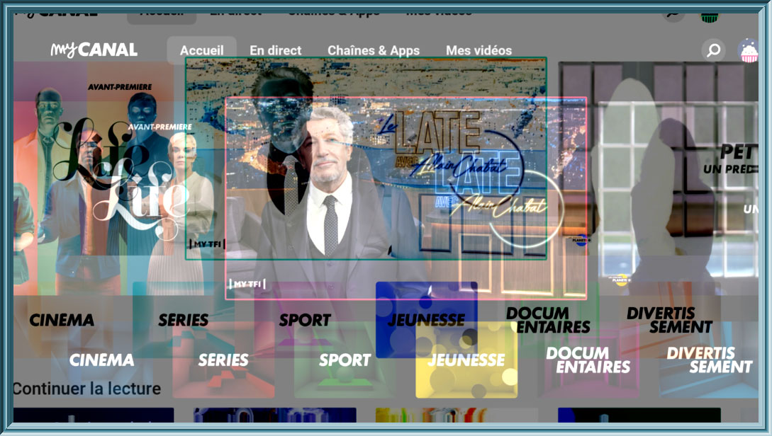 Capture d'écran de l'application Android TV myCANAL en version 5.15.0