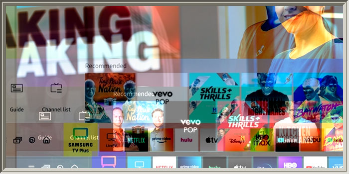 L'interface d'une TV Samsung 4K