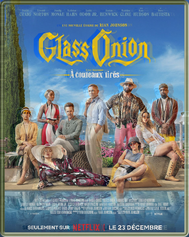 L'affiche du film "Glass Onion" disponible sur Netflix