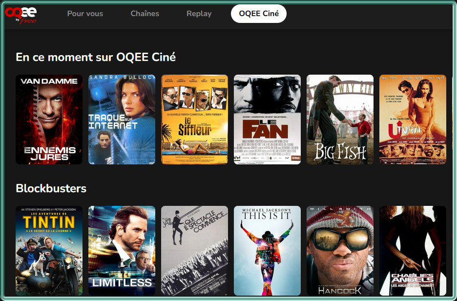 OQEE by Free en version Web 1.1.0