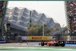 Une Ferrari sur le circuit du Grand Prix du Mexique