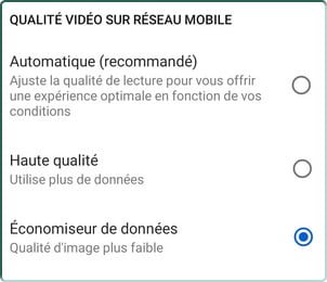 Copie d'écran Youtube sous Android