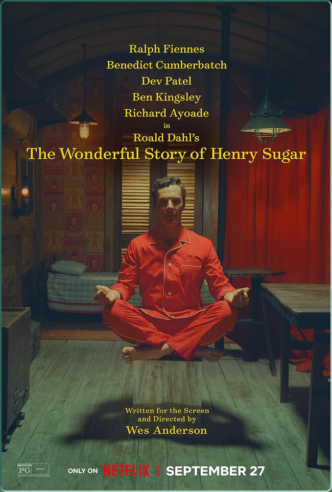 Affiche du film "La Merveilleuse Histoire de Henry Sugar et trois autres contes" sur Netflix
